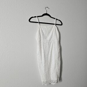 White Lace Spaghetti Strap Dress Sz 6